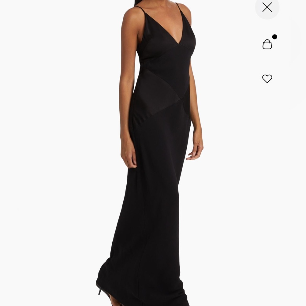 Veronica Beard Francis Plunging Black Dress